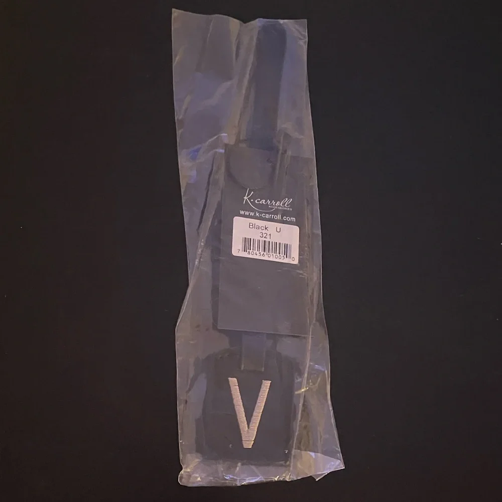 NWT “K•Carroll” Bag Tag, Monogram Letter 